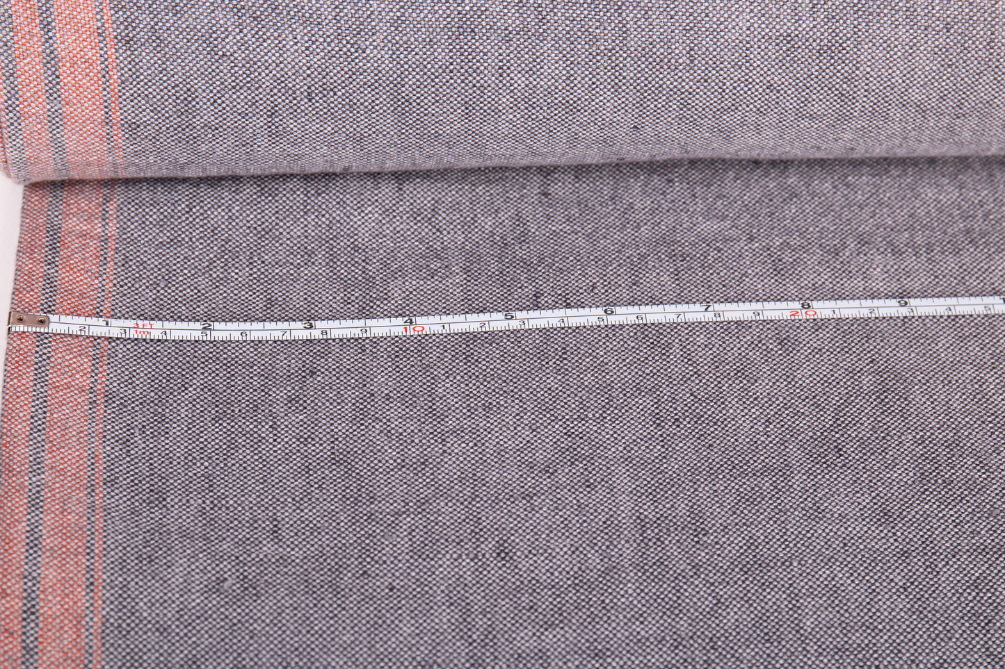 Heavyweight Dark Gray with Red Stripes (340 gsm)