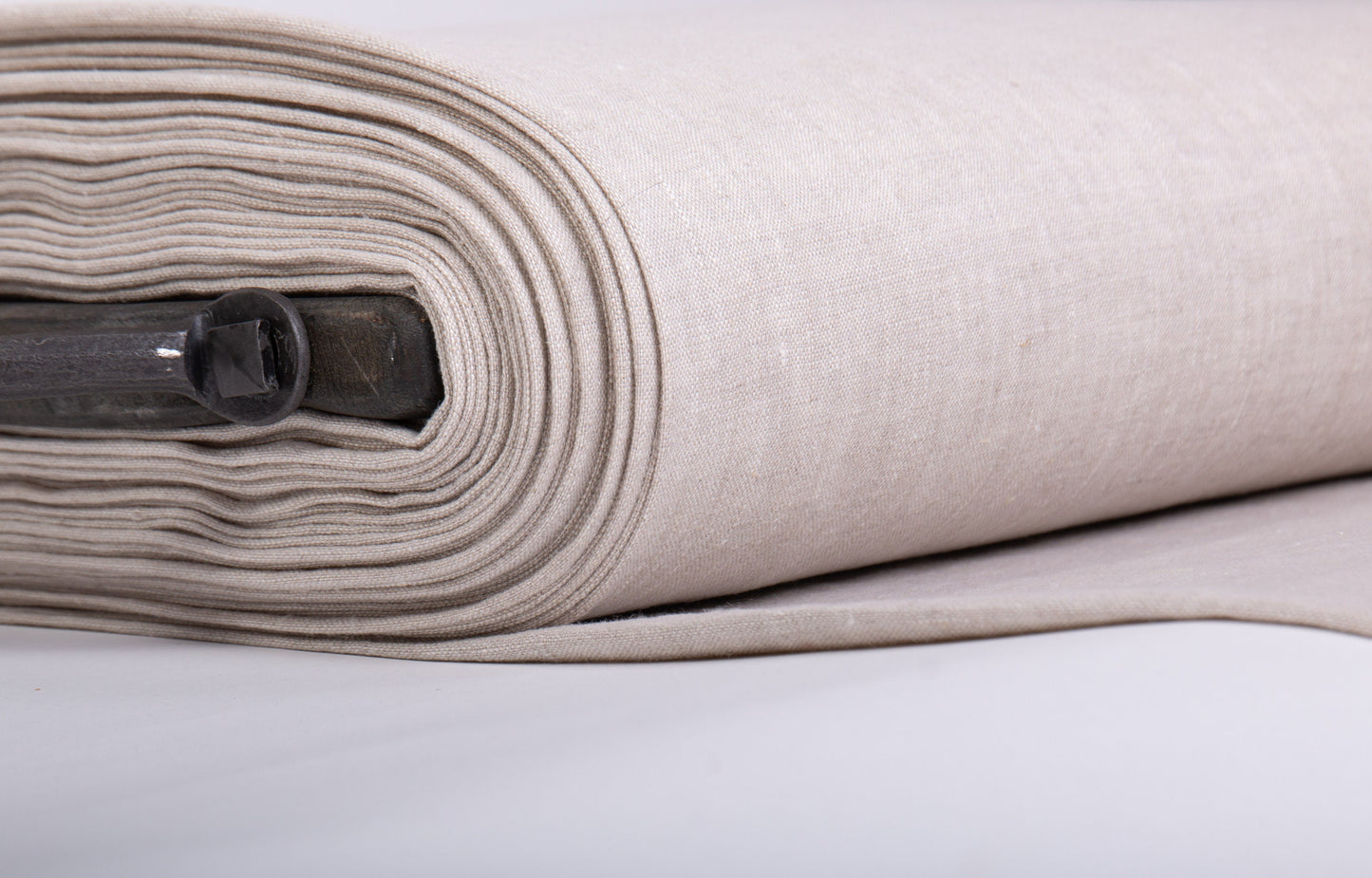 Softened Linen Chambray Fabric, Natural Undyed — Lightweight (135gsm)