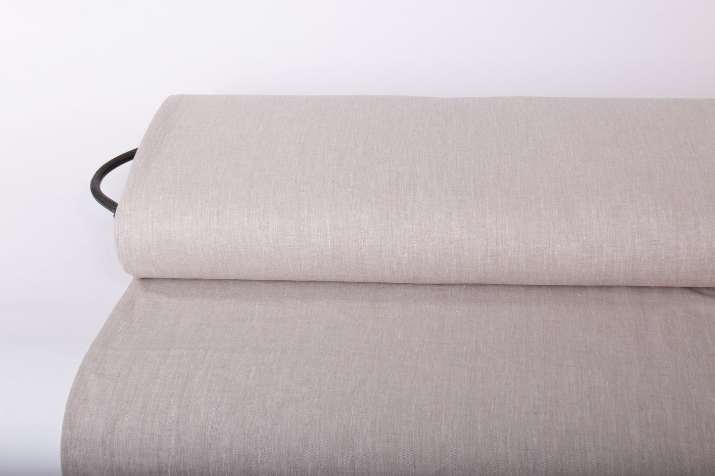 Softened Linen Chambray Fabric, Natural Undyed — Lightweight (135gsm)