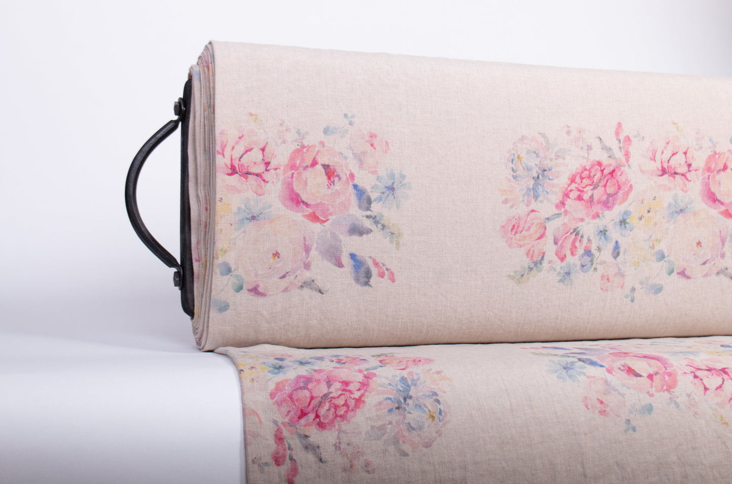 Floral Linen Fabric Swatches