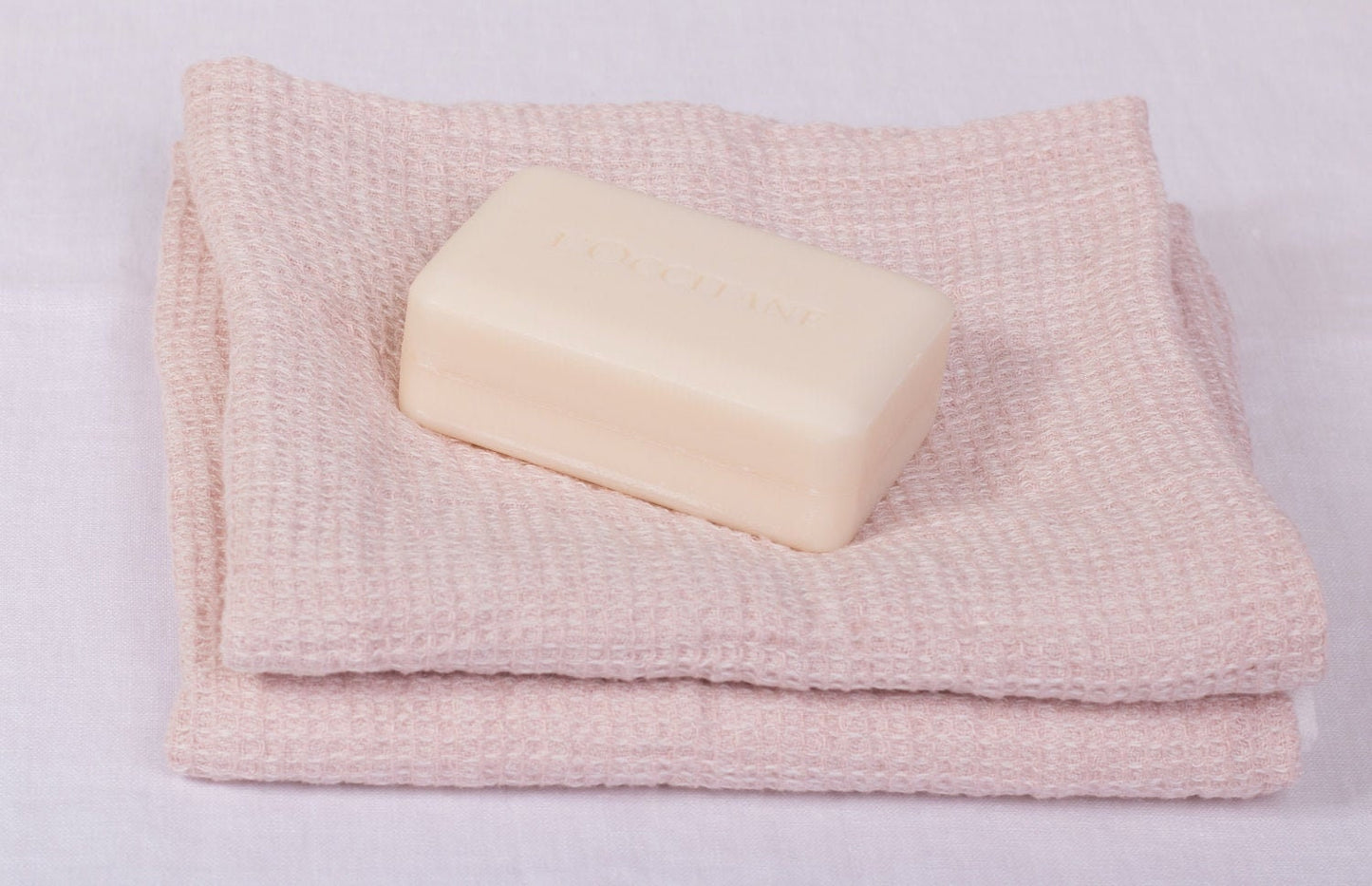 Ash Rose Linen Waffle Towels | Bath & Beach