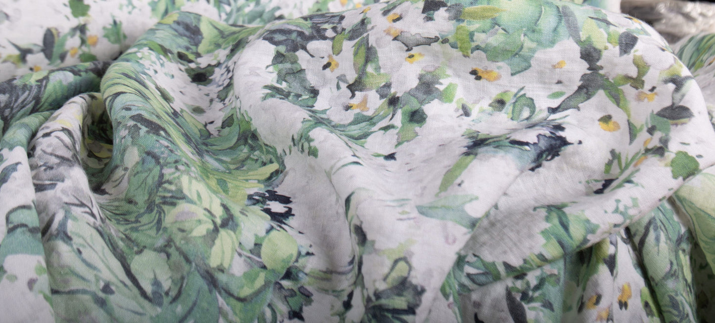 Spring Bloom Linen Fabric