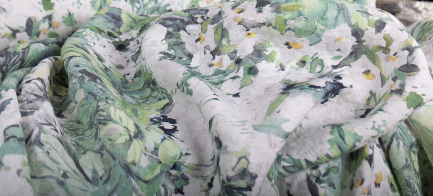 Linen Fabric Floral | SPRING MEADOWS