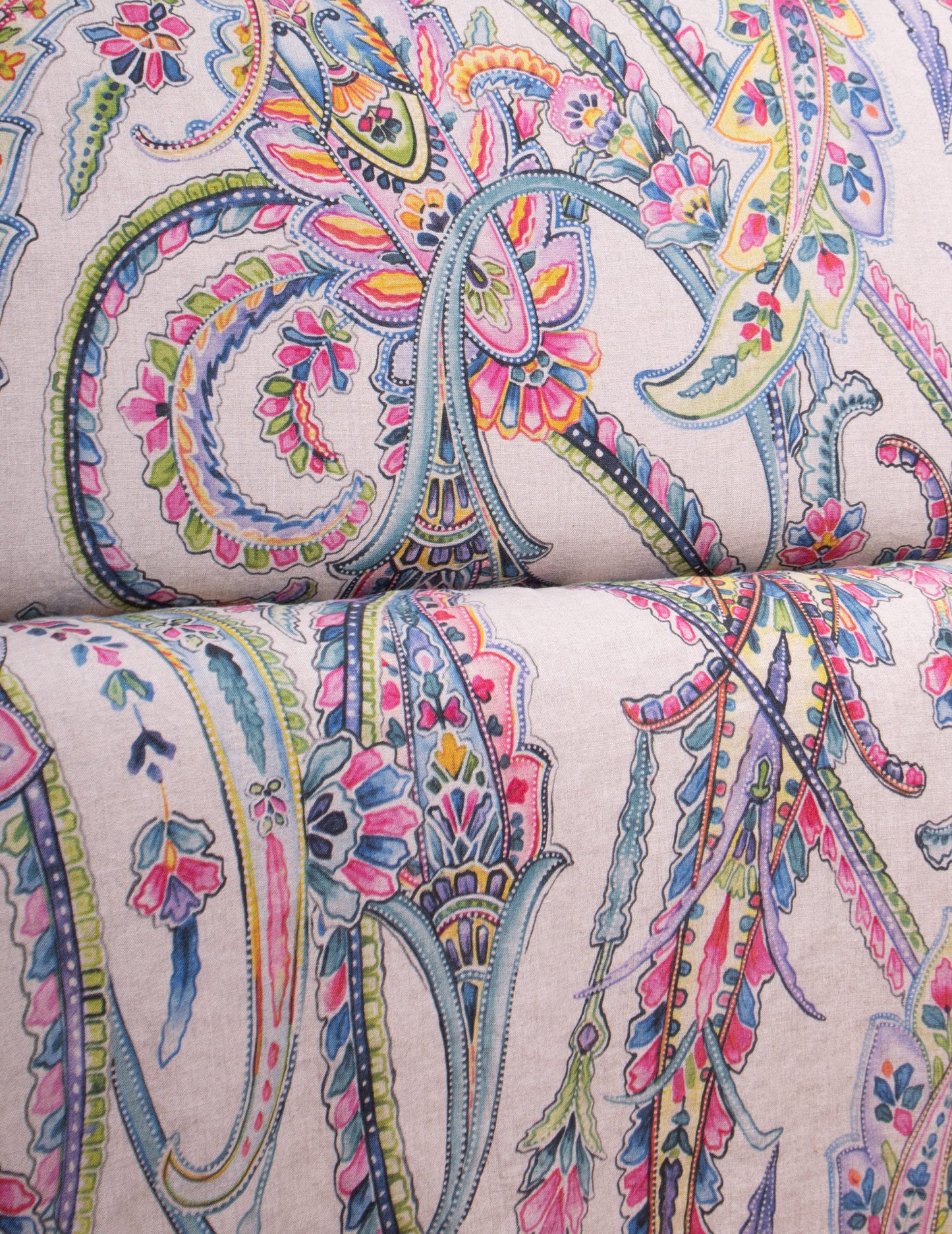 Paisley Linen Fabric