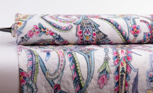 Linen Fabric Paisley | CHACHEMIRE Print
