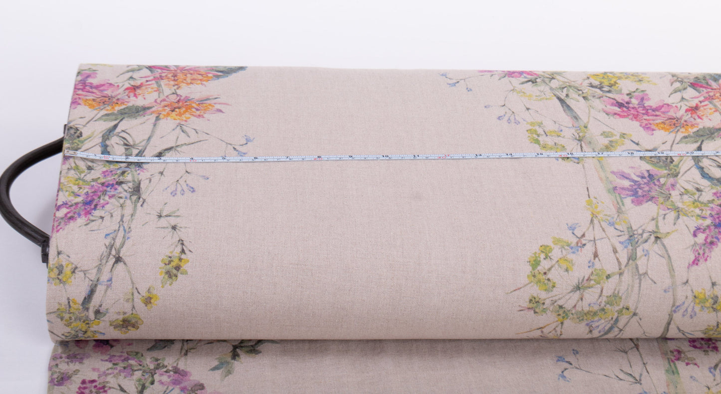Linen Fabric Swatches | Digital Floral Prints