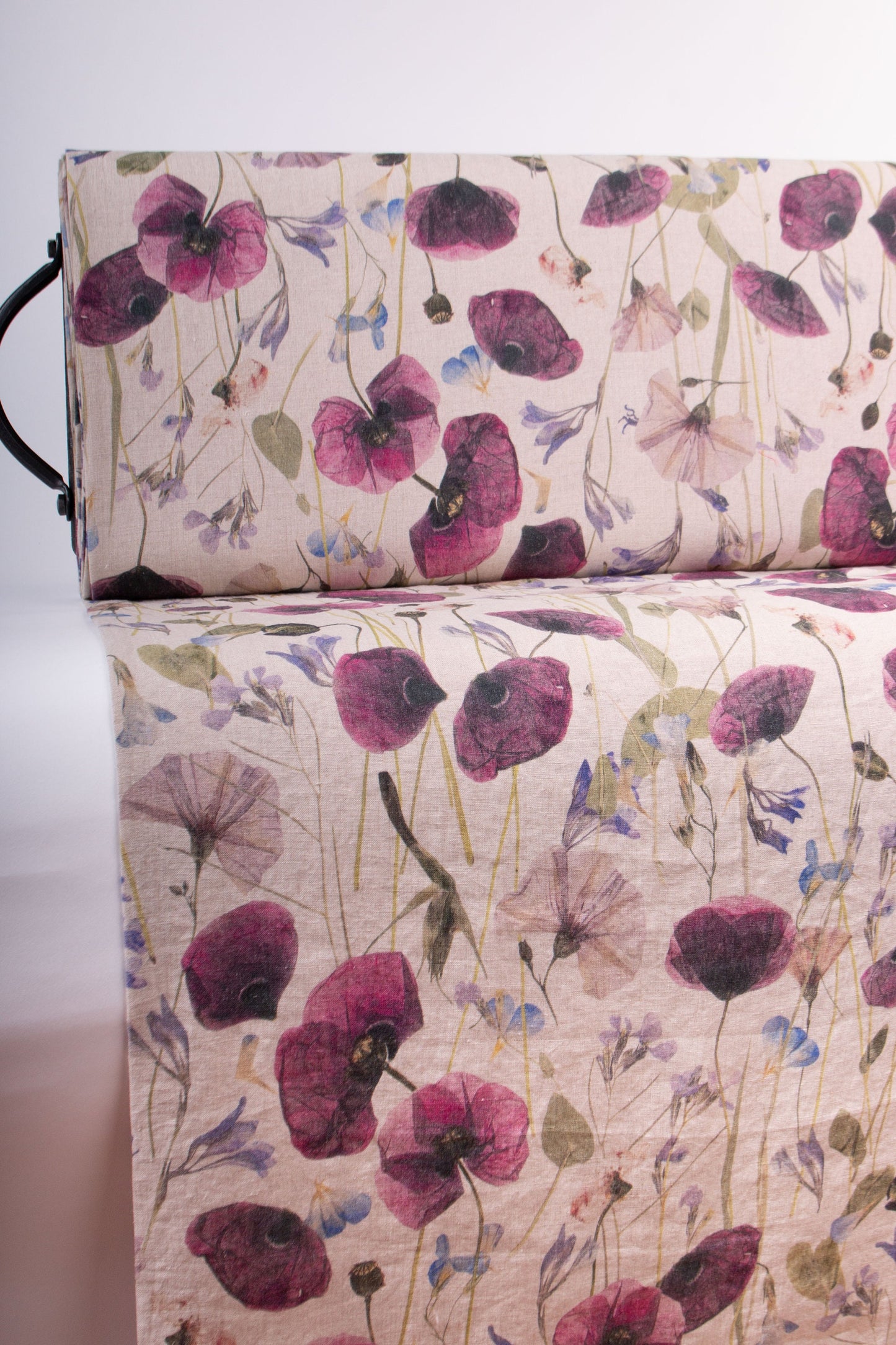 Linen Fabric Poppy Field | Dried Flower Print