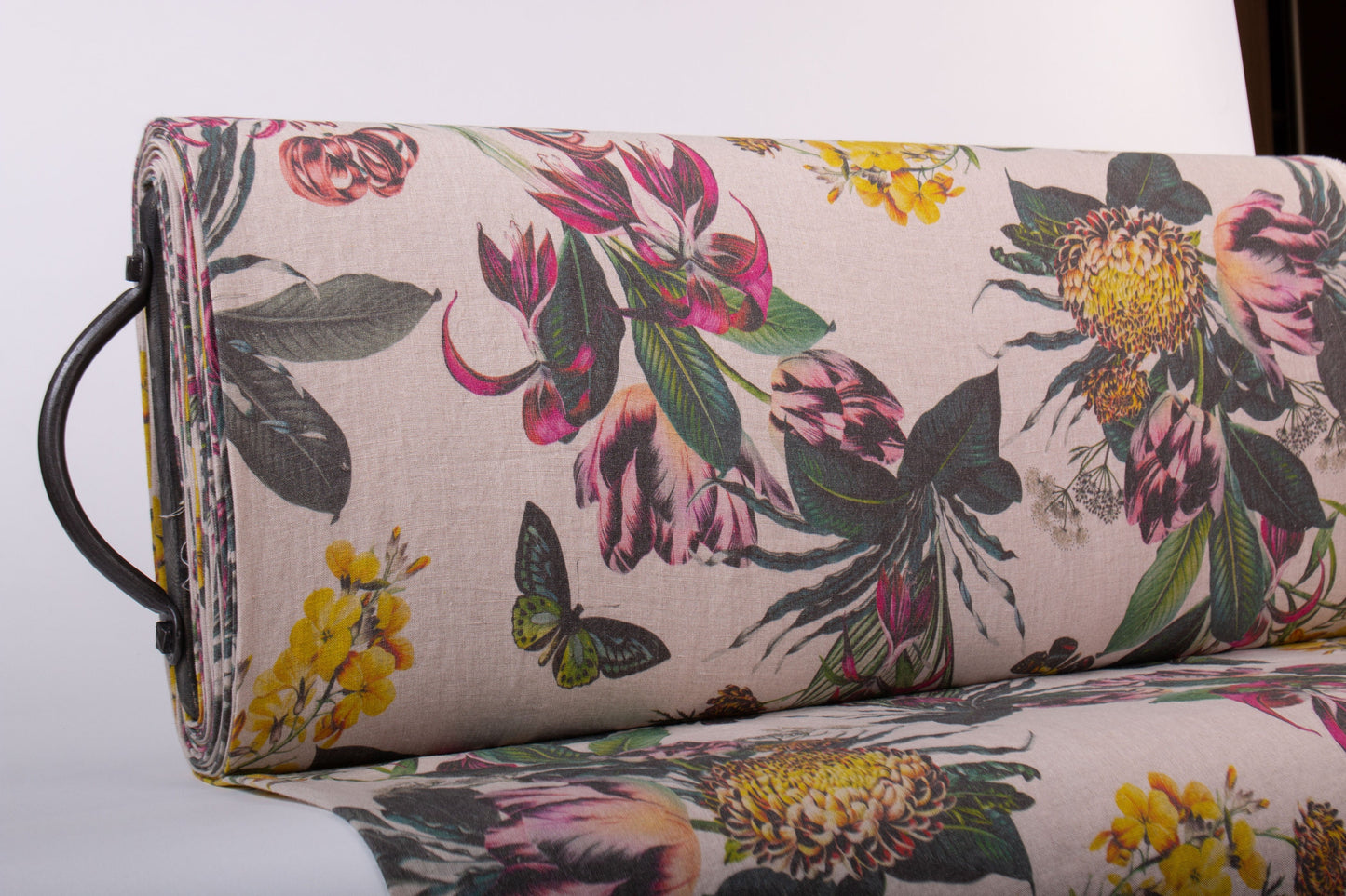 Linen Fabric Tulip Print | Natural Undyed