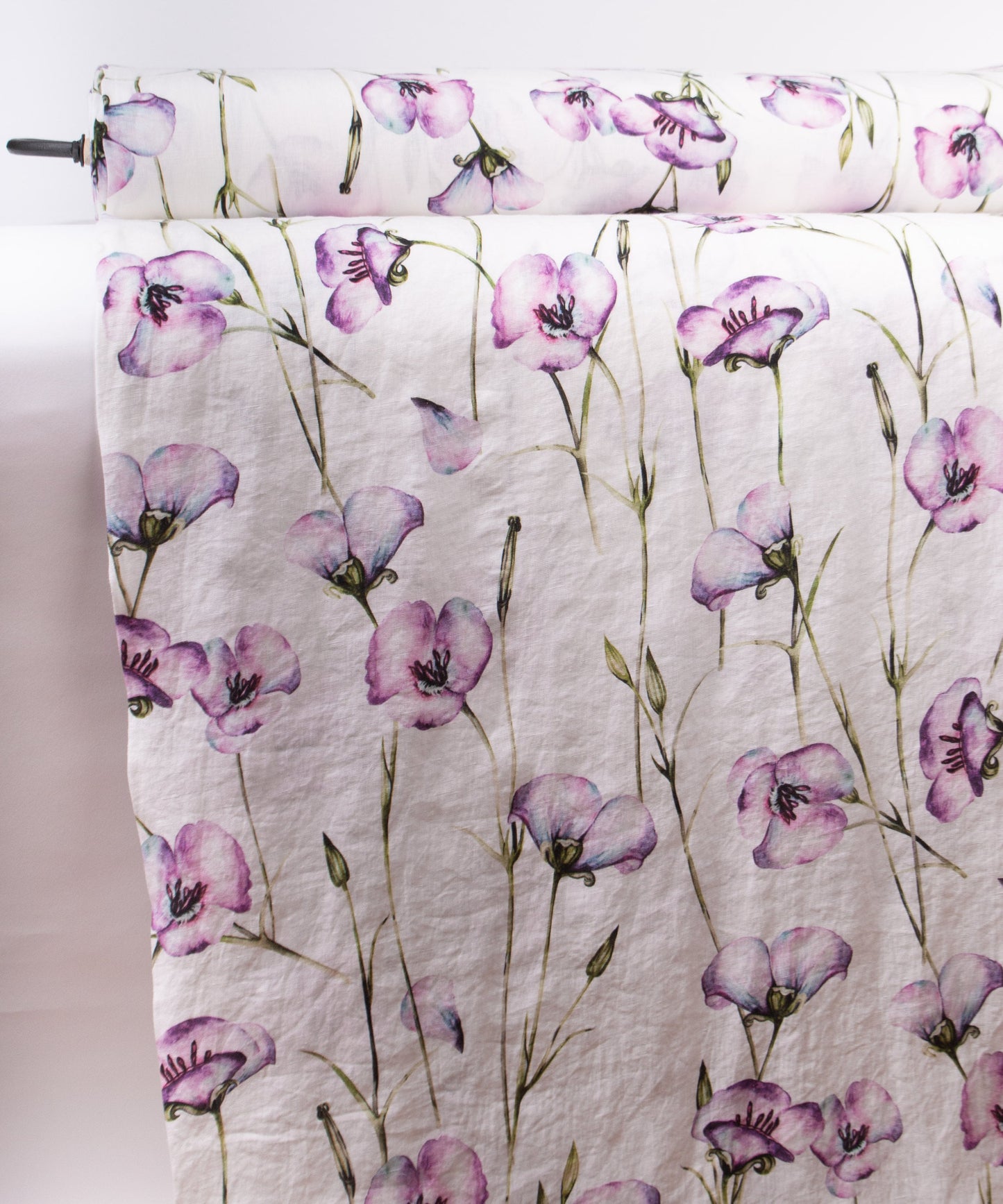 California Poppy Linen Fabric