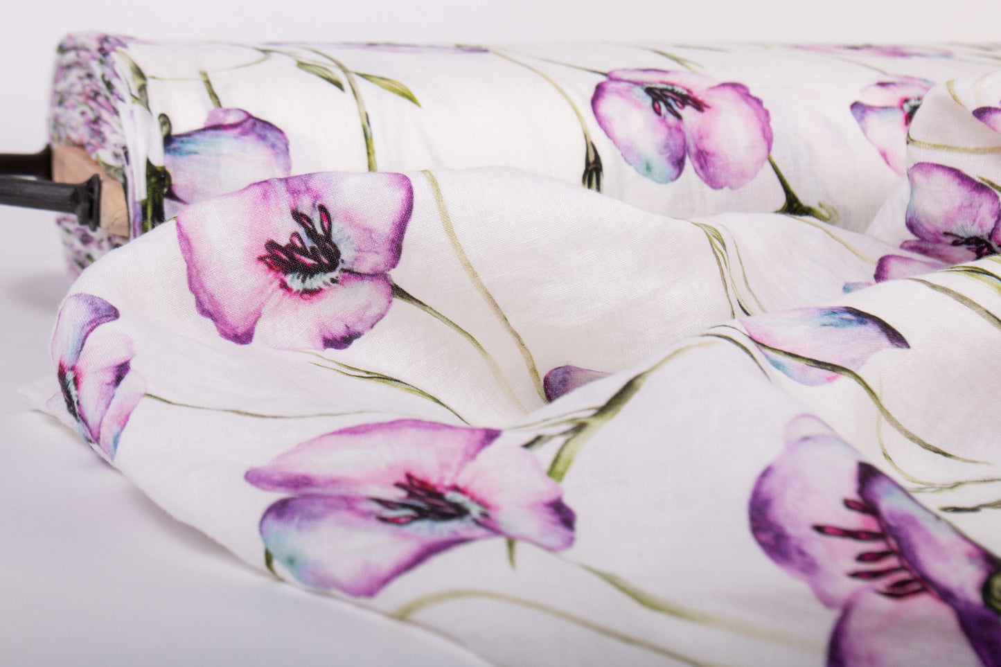 California Poppy Linen Fabric