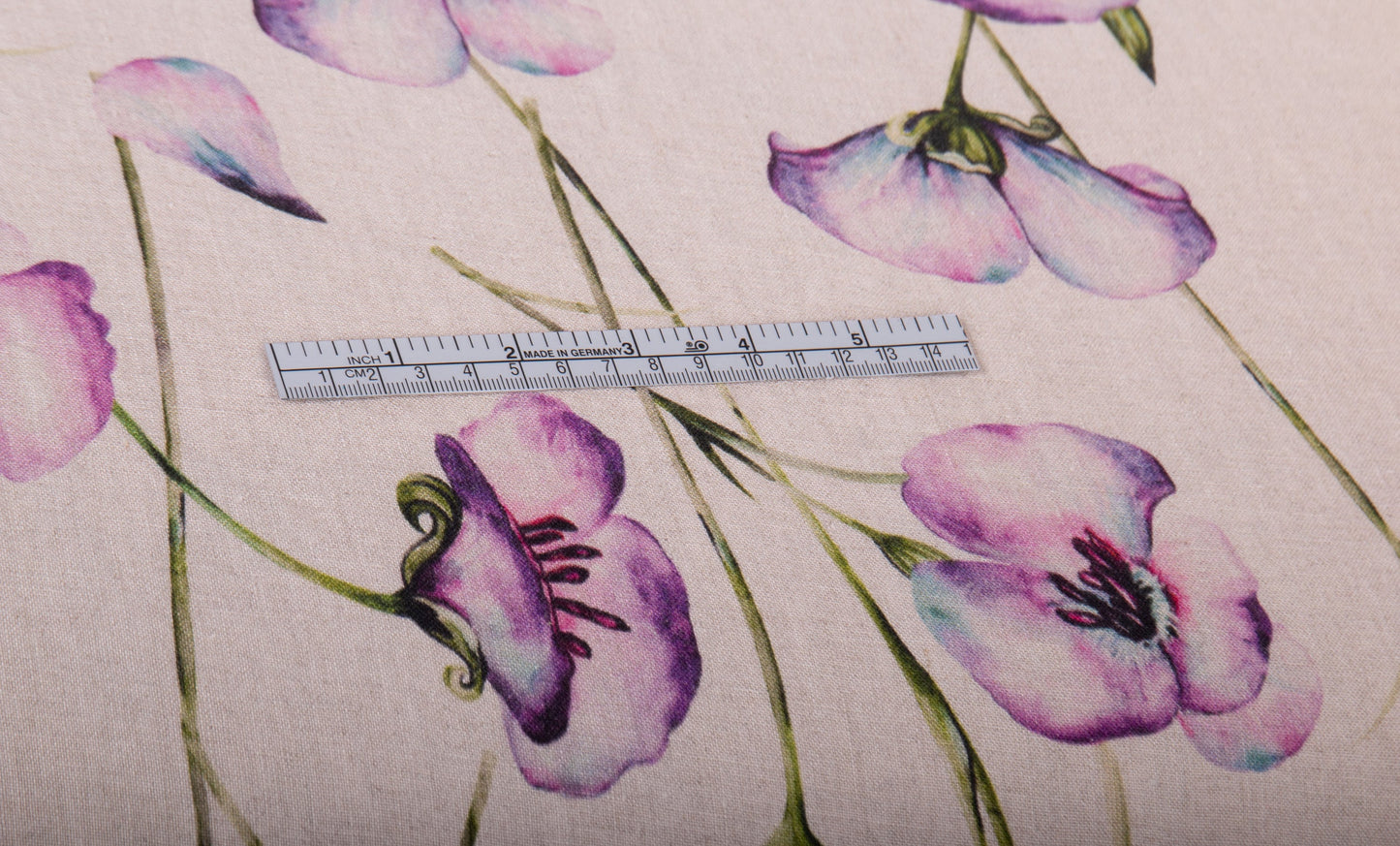 Linen Fabric California Poppy | Natural Undyed