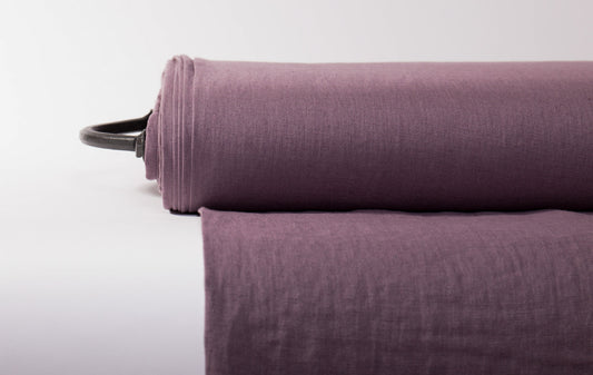 Dusty Purple Linen Fabric