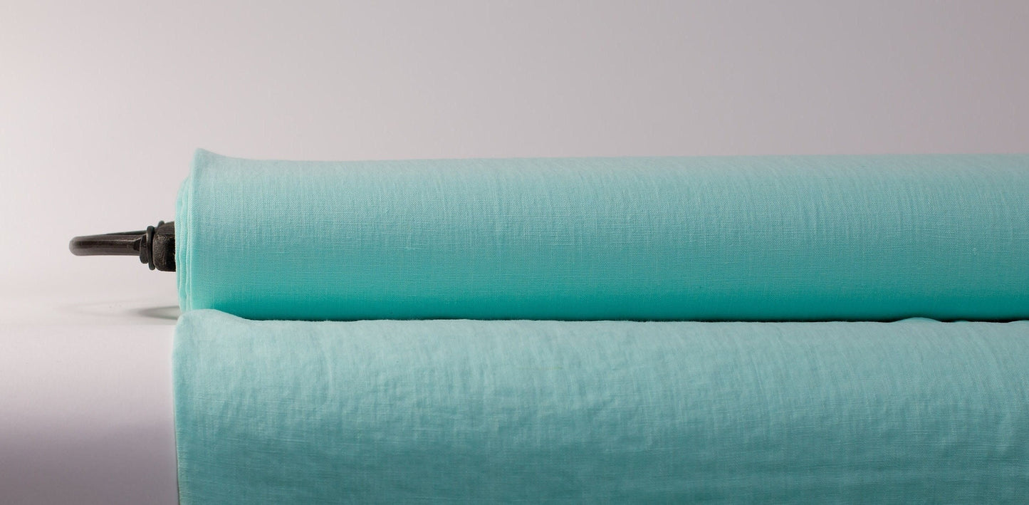 Blue Shades Linen Fabric Sample