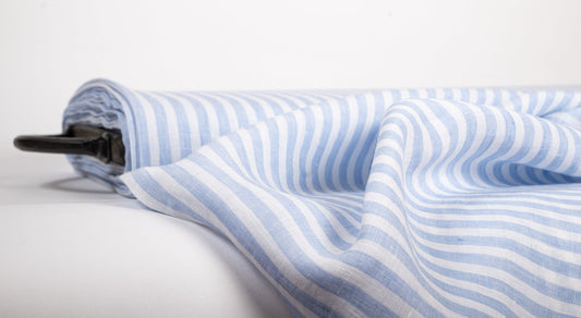 Striped French Linen Fabric (140 gsm)