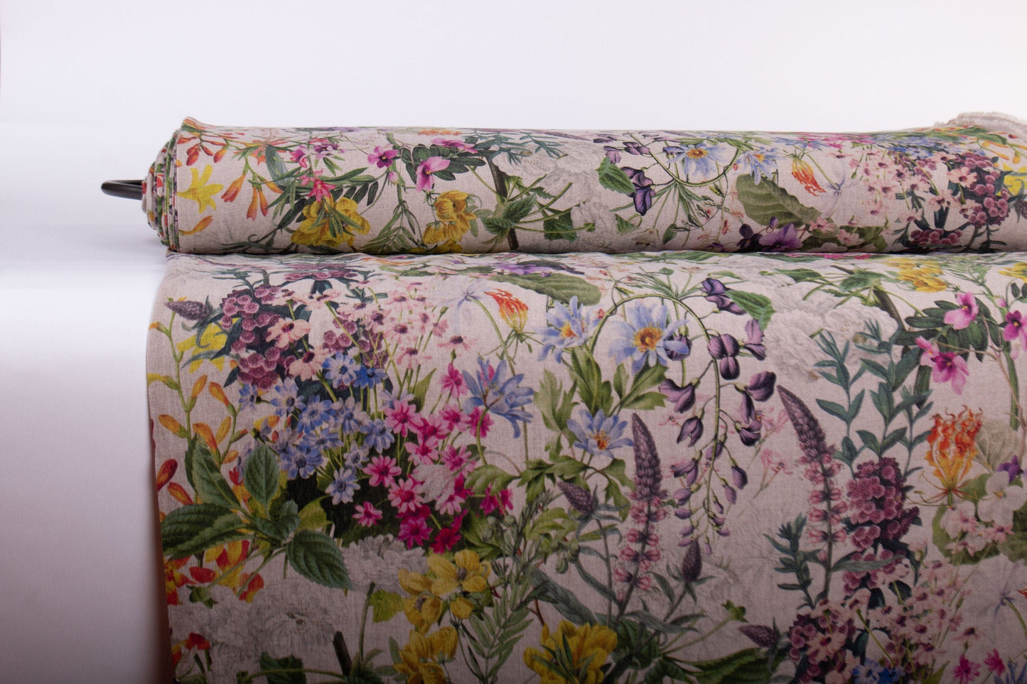 Linen Fabric Summer Floral