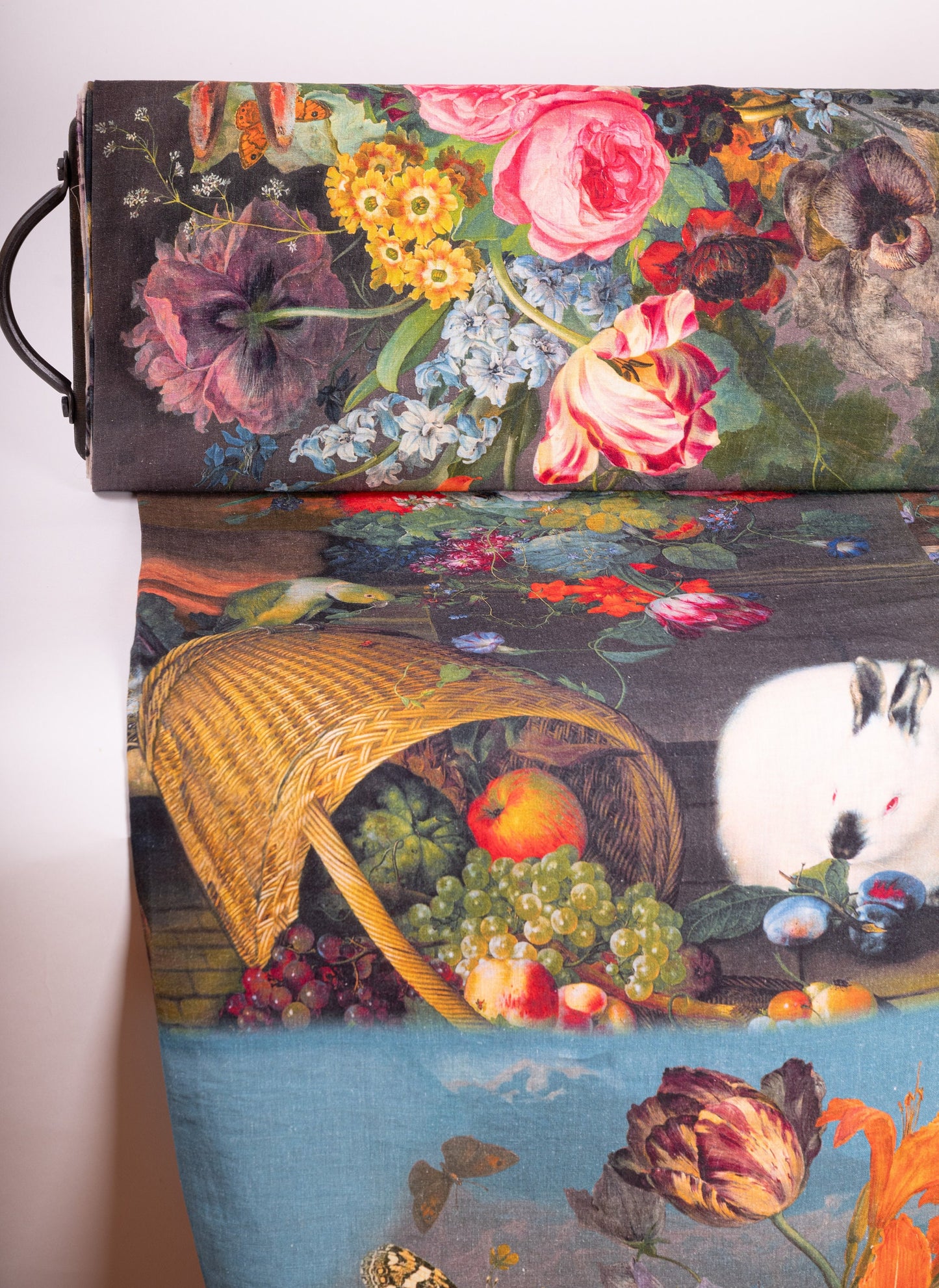 Linen Fabric Enchanted Garden | Floral Animal Print