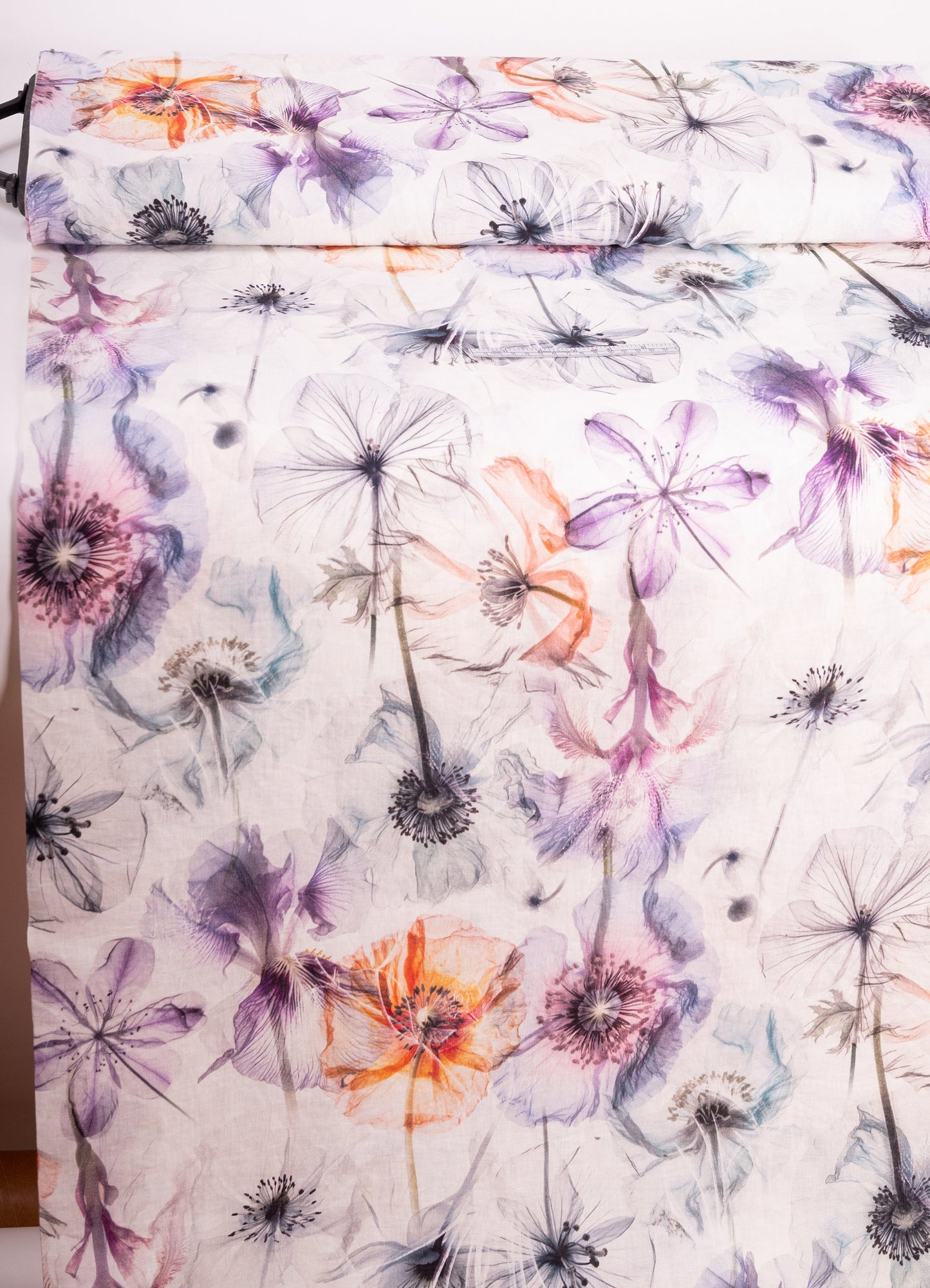 Linen Fabric Floral Fluorescencia