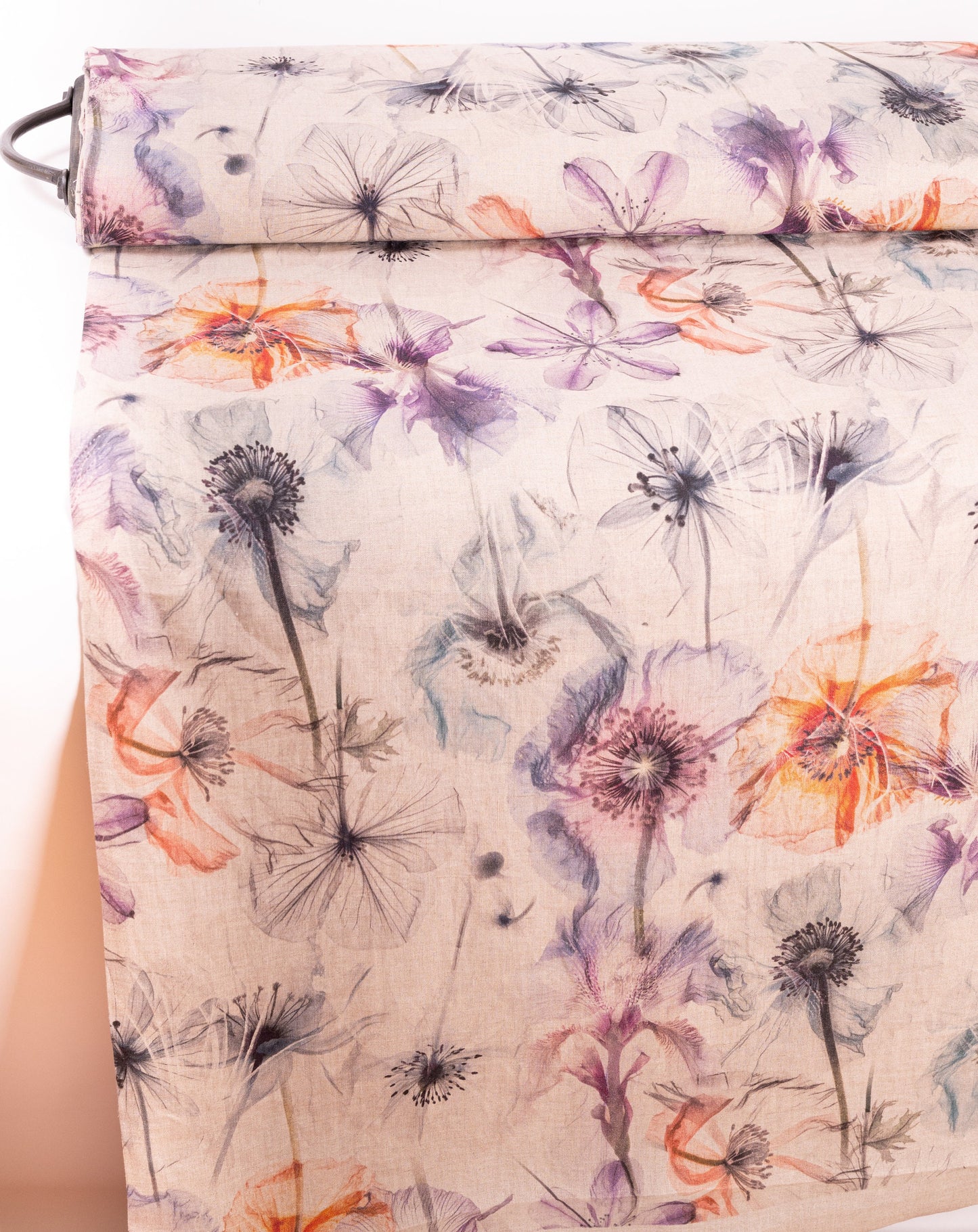 Linen Fabric Floral | FLUORESCENCIA Natural