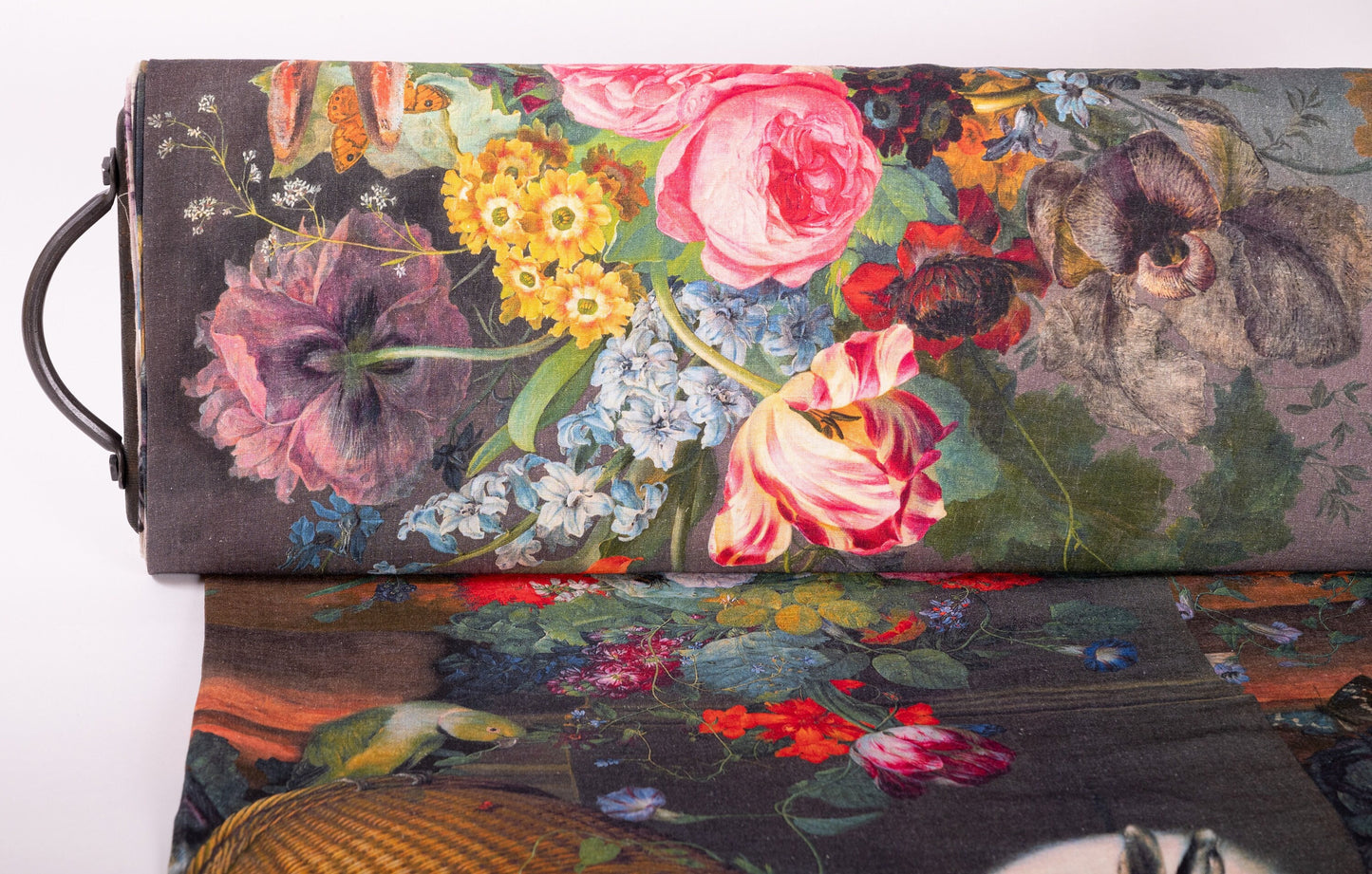 Linen Fabric Enchanted Garden | Floral Animal Print