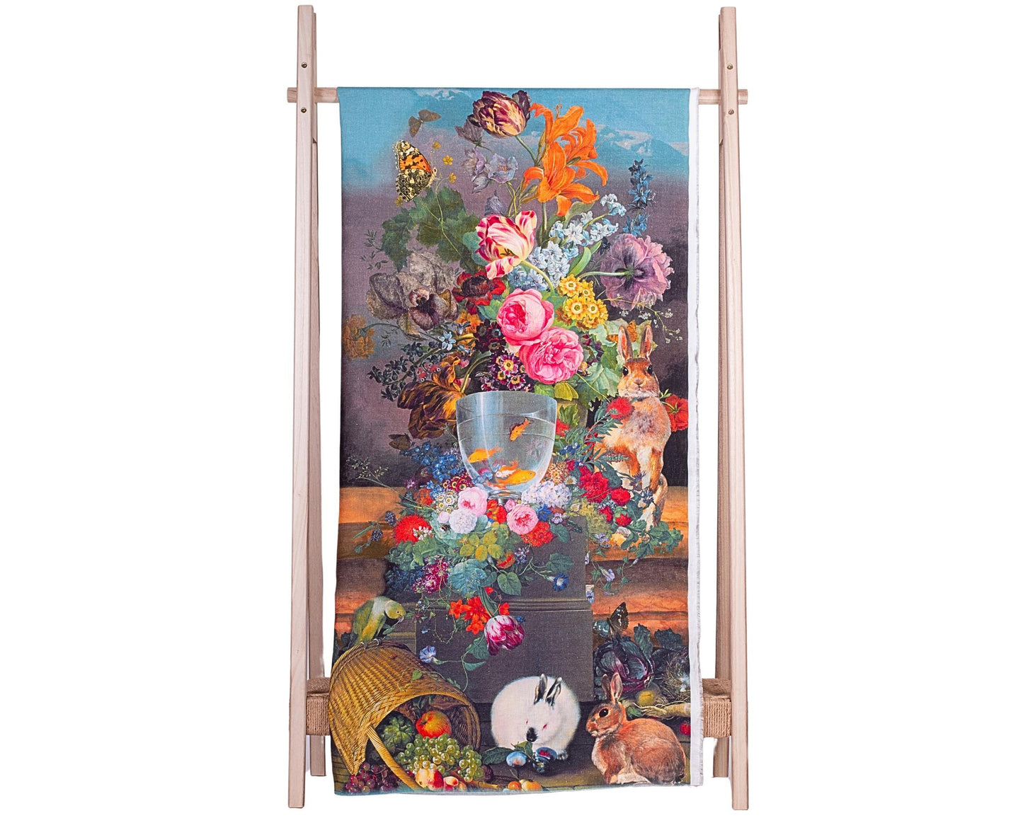 Linen Fabric Enchanted Garden | Floral Animal Print