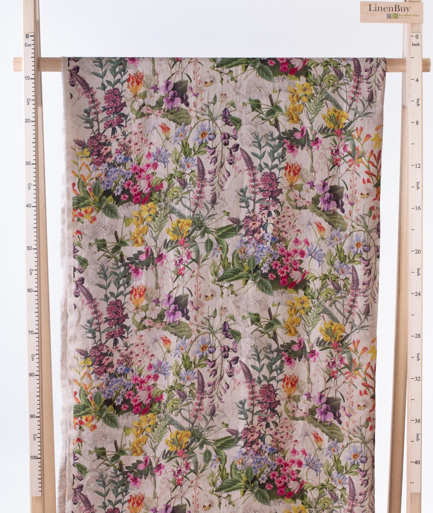 Linen Fabric Summer Floral