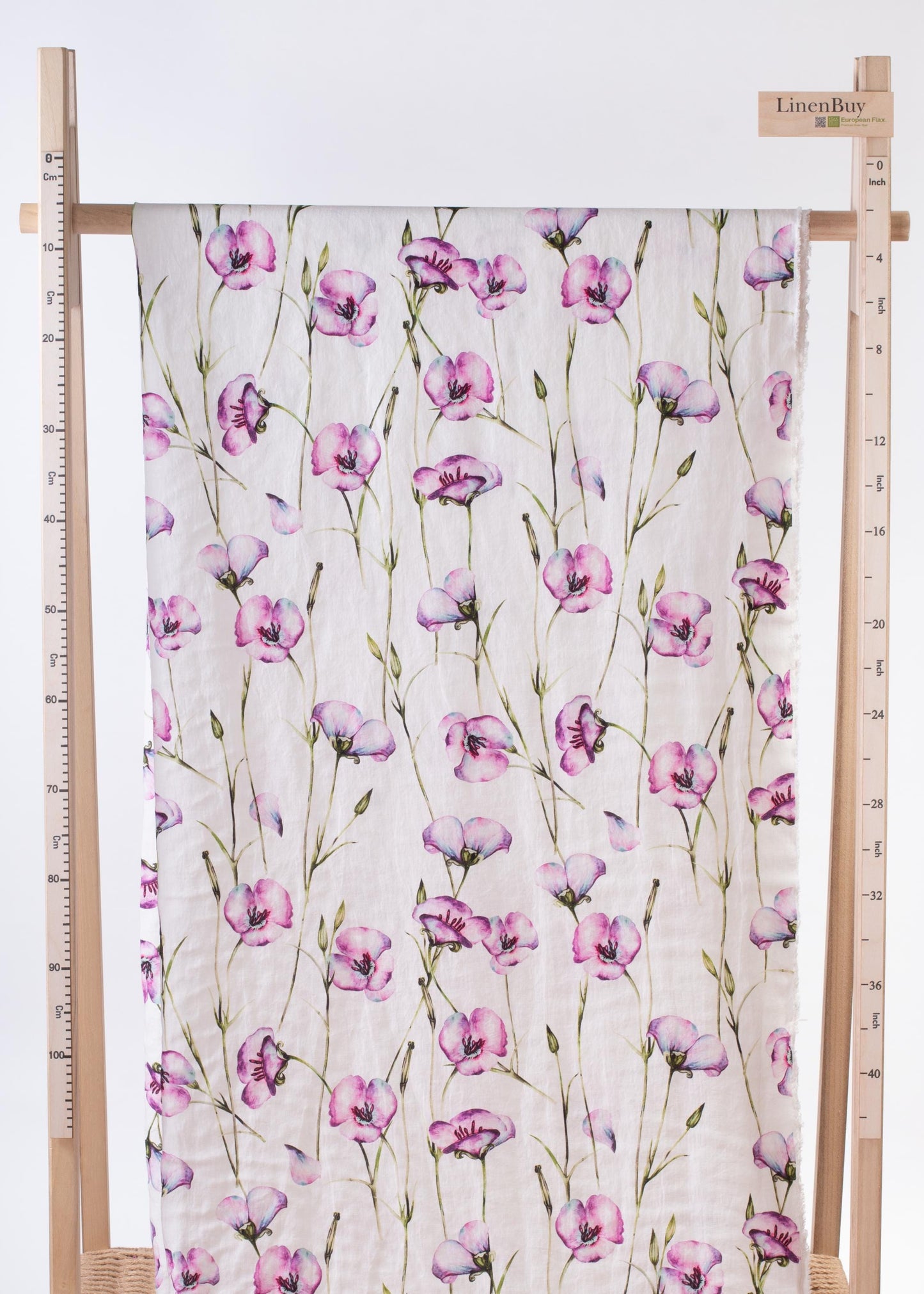 California Poppy Linen Fabric