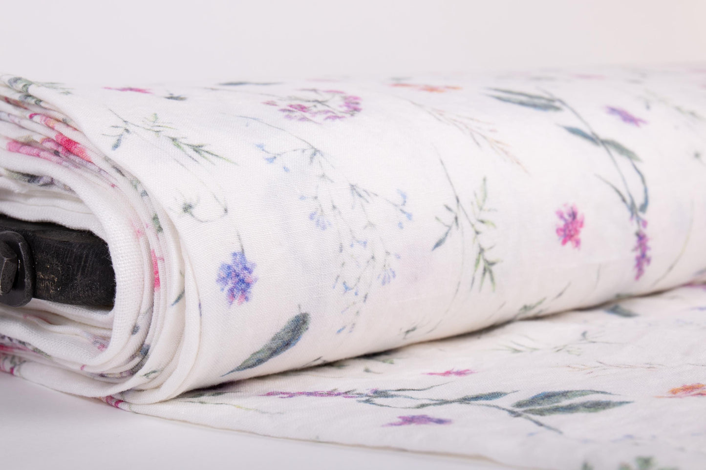 Summer Meadow Floral Linen Fabric