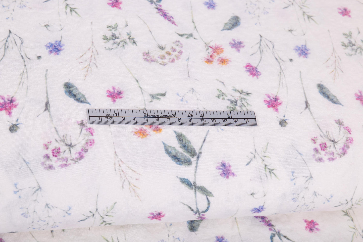 Summer Meadow Floral Linen Fabric