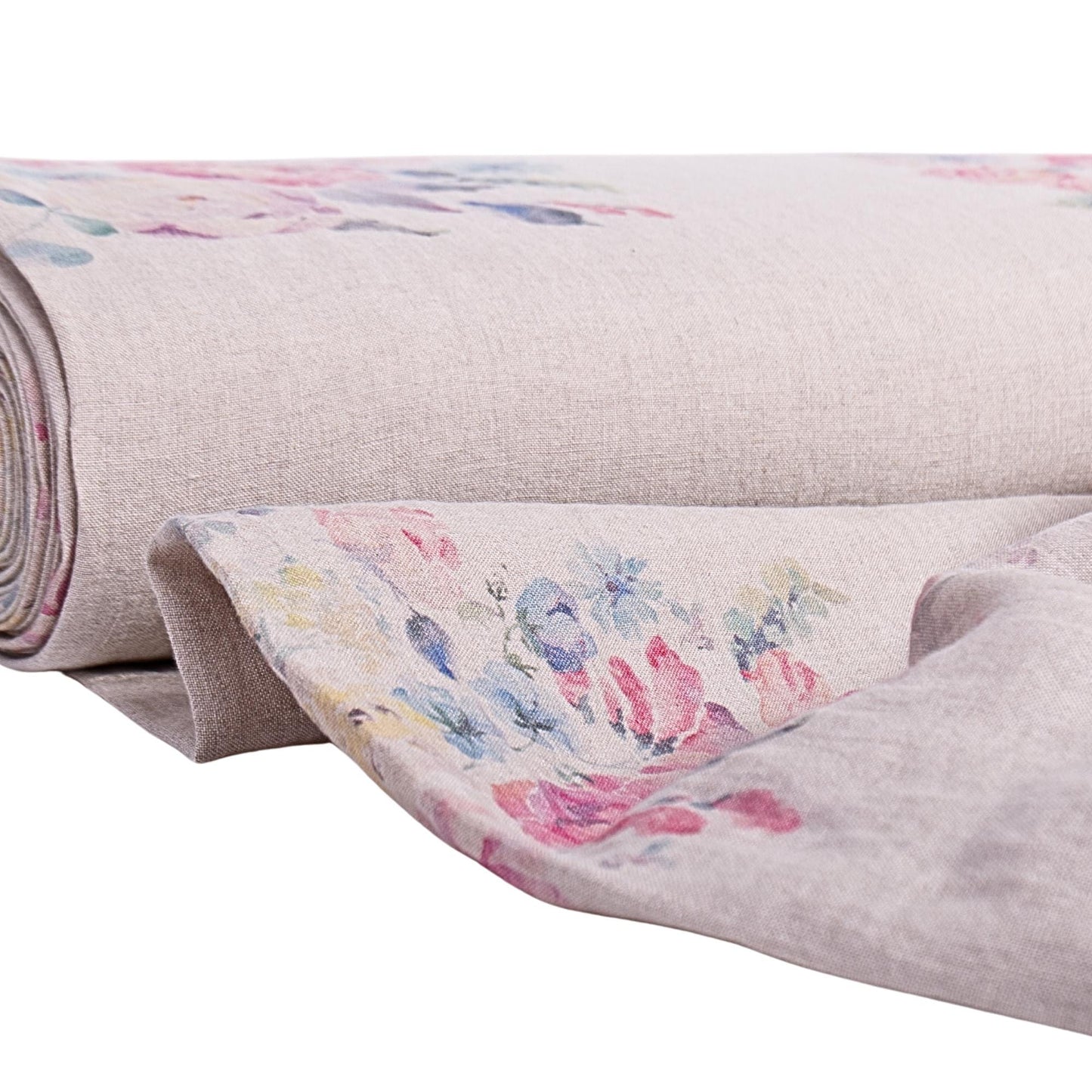 Floral Linen Fabric - Provence