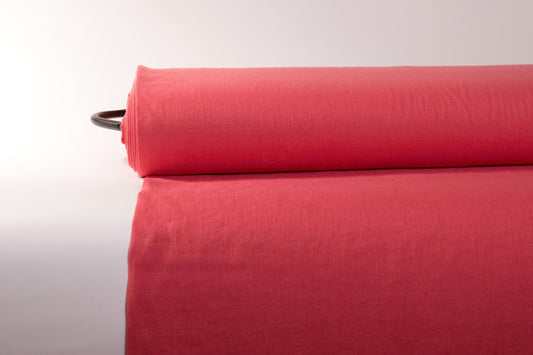 Coral Pink Linen Fabric