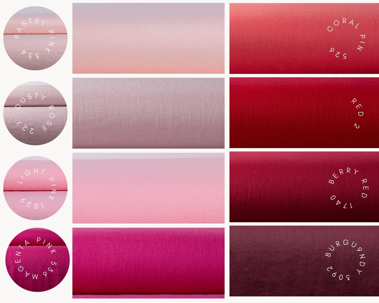 Pink Shades Linen Fabric Sample