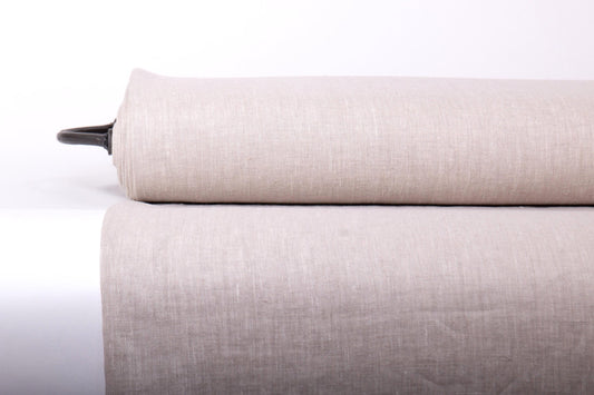 Natural Off-White Chambray Linen Fabric (200 gsm)