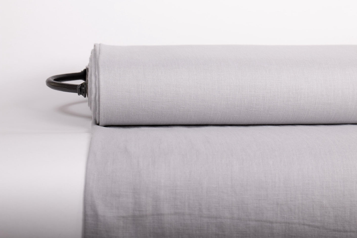 Softened Linen Fabric, Silver Gray — Lightweight (135gsm)