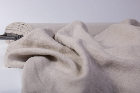 Natural Undyed Sheer Washed Linen Fabric