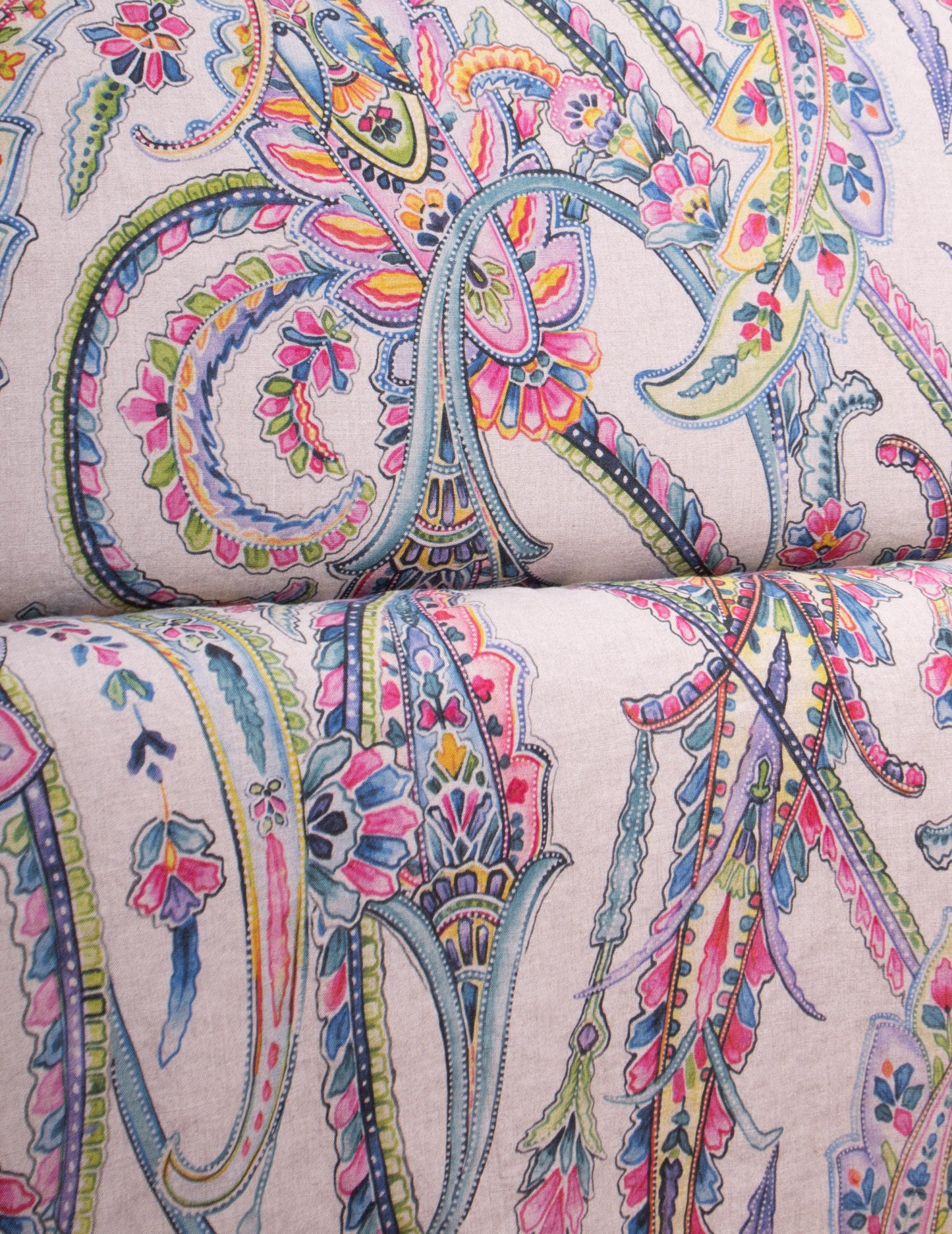 Linen Paisley Fabric