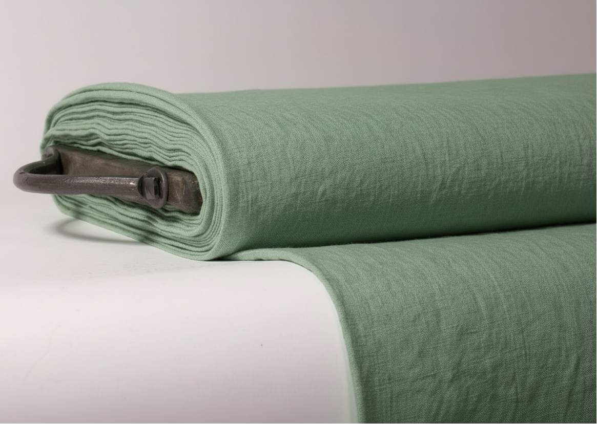 Sage Green Linen Fabric Roll – Balanced